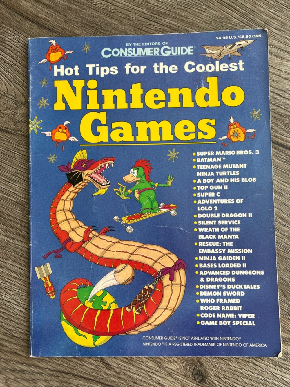 VINTAGE 90s Hot Tips for Nintendo Games consumer guide ninja turtles, Batman